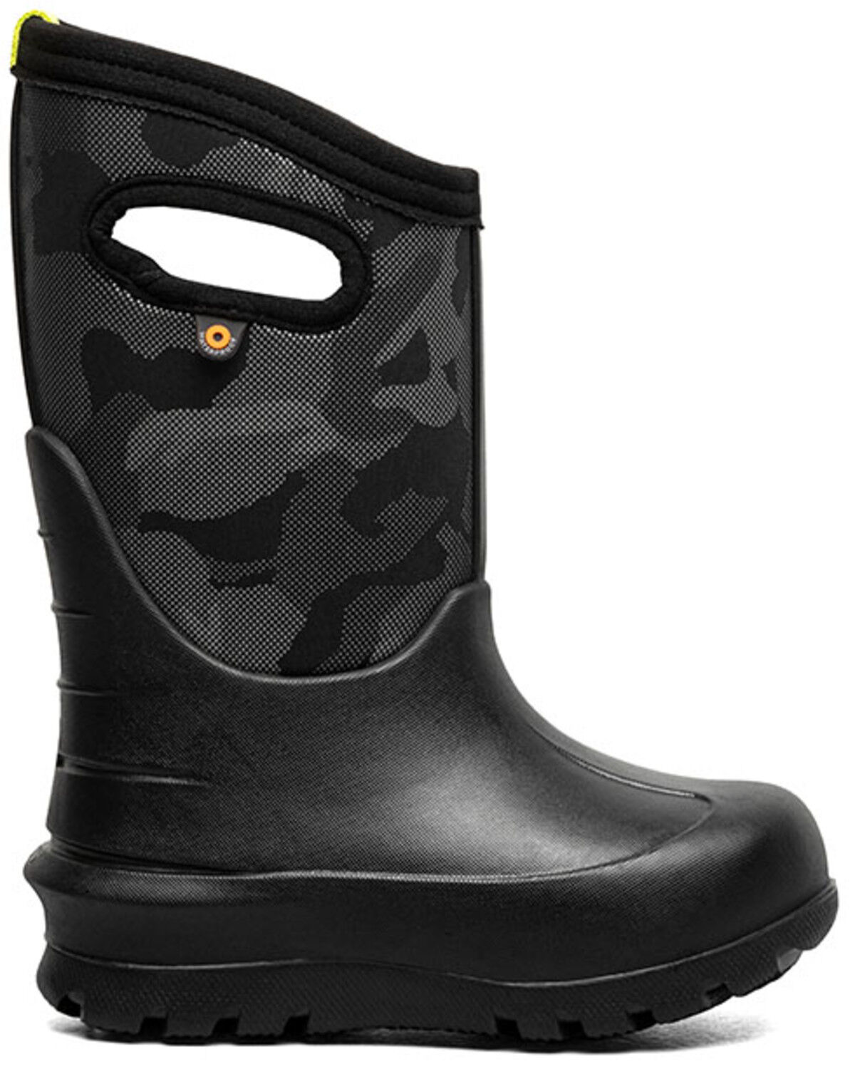 Image #2 - Bogs Boys' Neo Classic Camo Waterproof Boots - Round Toe, Black, hi-res