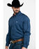 Image #3 - Cinch Men's Blue Solid Long Sleeve Western Shirt , , hi-res