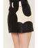 Boot Barn x Understated Leather Women's Dance Till Dawn Leather Skirt, Cream/black, hi-res