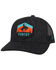 HOOey Men's Black Punchy Patch Logo Mesh Trucker Cap , Black, hi-res