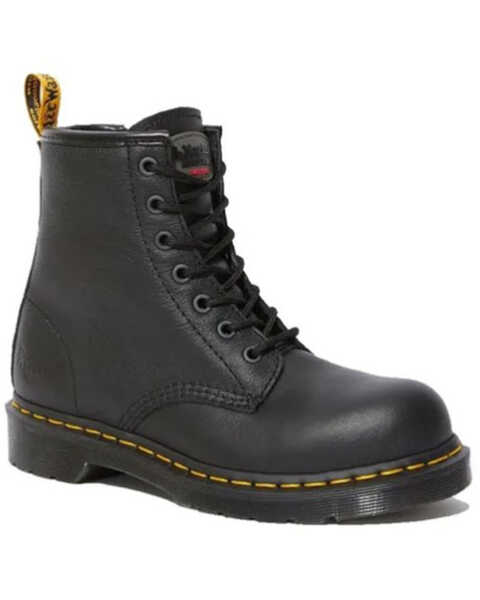 Dr. Martens Maple Newark Work Boots - Steel Toe, Black, hi-res