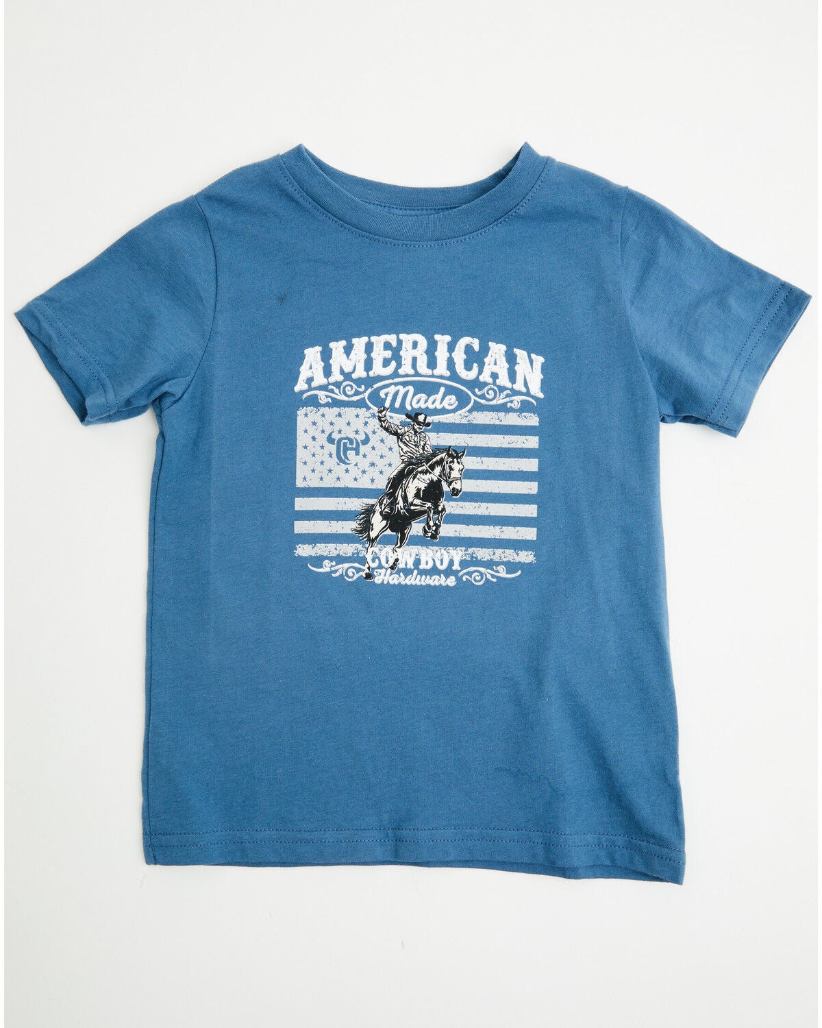Cowboy Hardware Toddler Boys' American Made Short Sleeve Graphic T-Shirt, Blue, hi-res