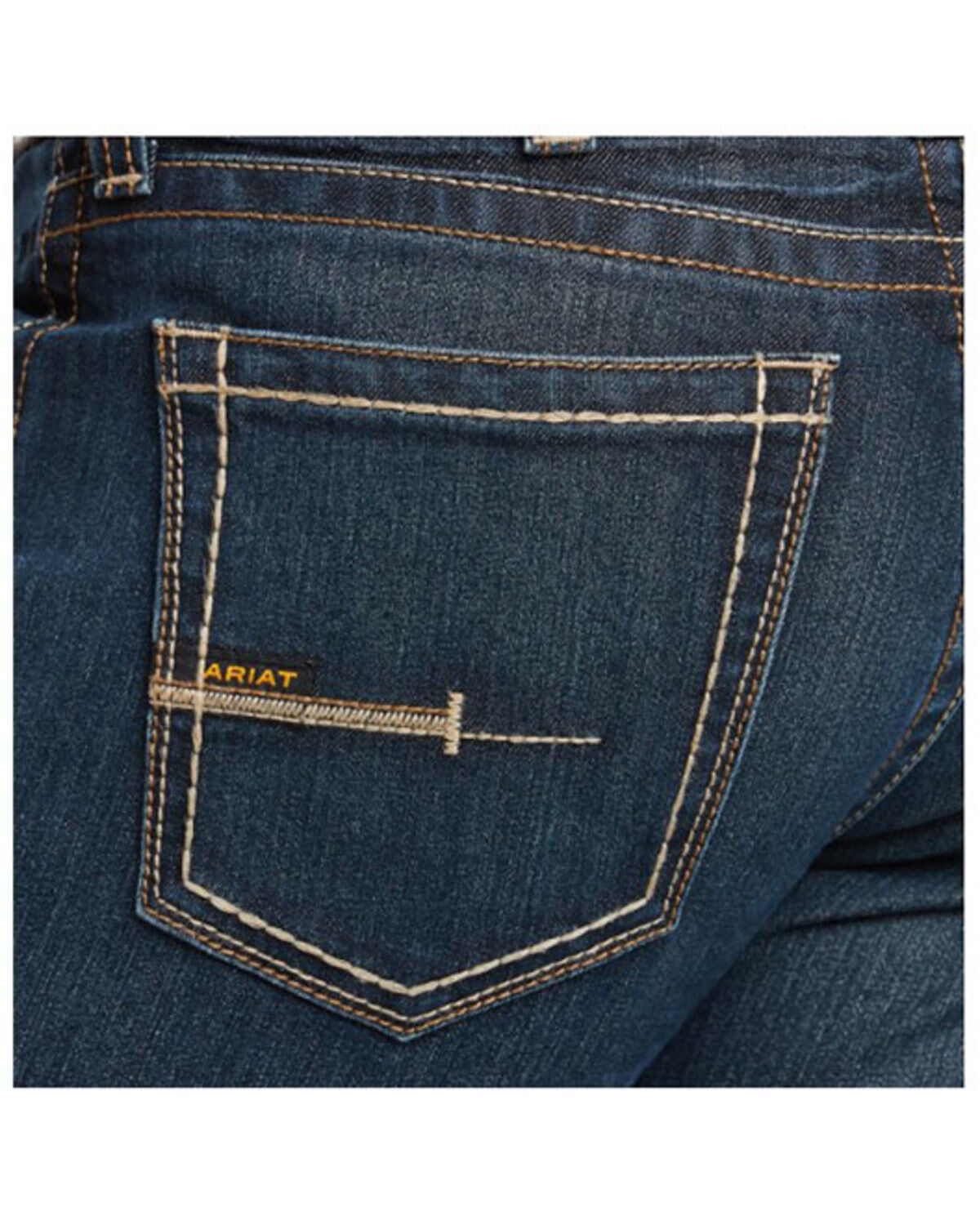 Image #3 - Ariat Men's M7 Bodie Rebar Durastretch Slim Straight Work Jeans, Indigo, hi-res