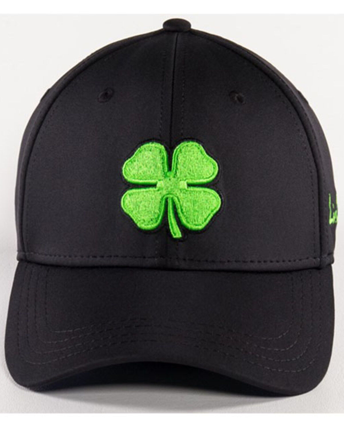 Image #1 - Black Clover Men's #51 Premium Lime Lucky Logo Ball Cap, Black, hi-res