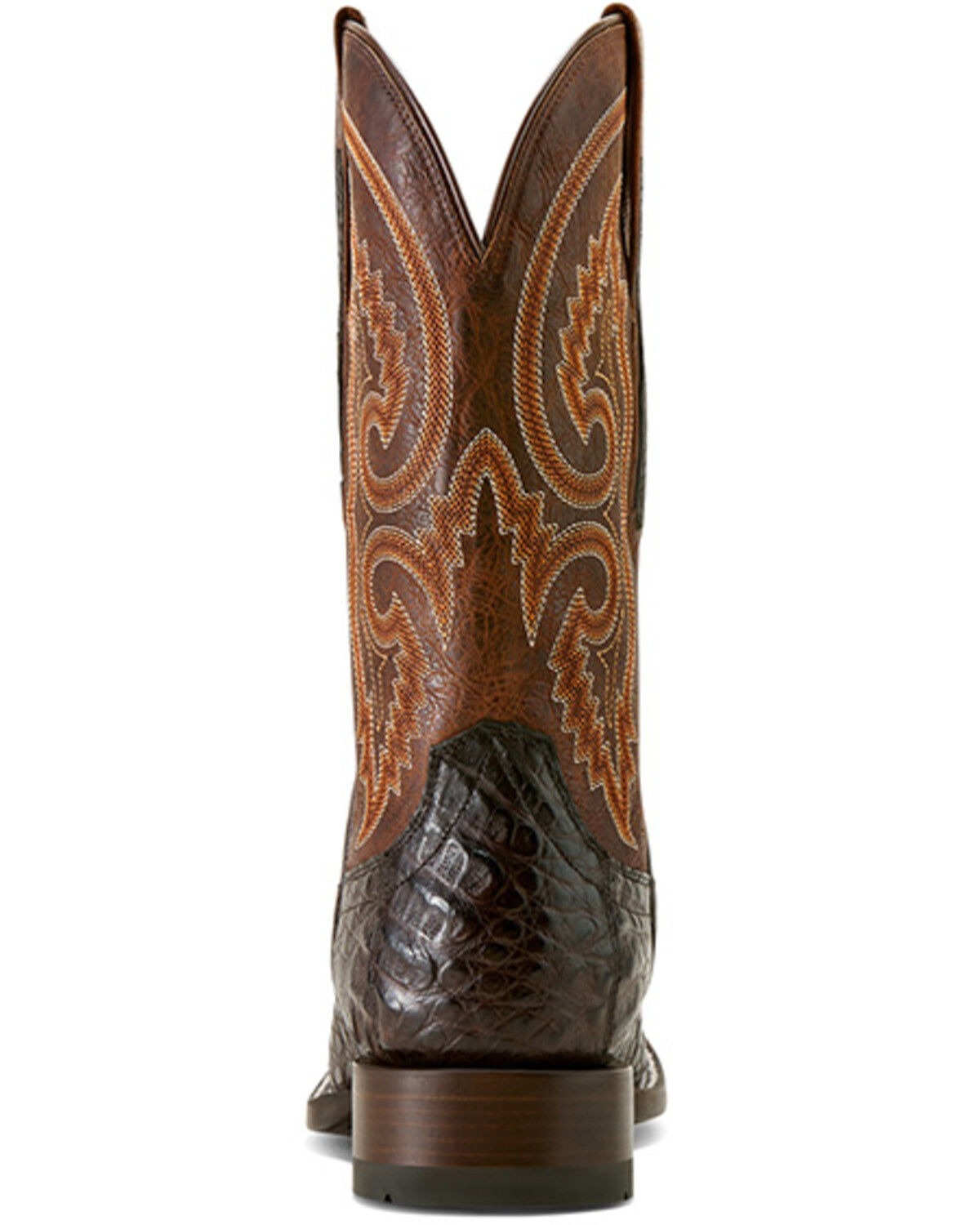 Image #3 - Ariat Men's Callen Exotic Caiman Belly Western Boots - Broad Square Toe, Chocolate, hi-res