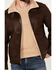 Image #3 - Moonshine Spirit Men's Sherpa Lined Faux Leather Jacket, Dark Brown, hi-res