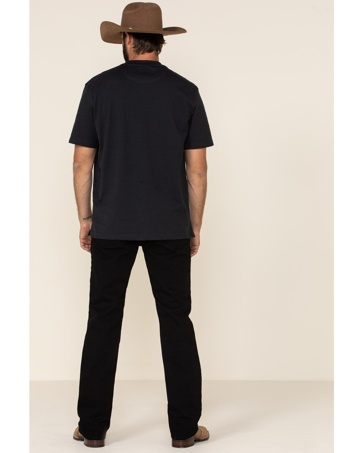 Image #2 - Ariat Men's Black Legacy Stretch Stackable Slim Straight Jeans, Black, hi-res