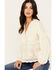 Image #1 - Miss Me Women's Crochet Long Sleeve Top, Cream, hi-res