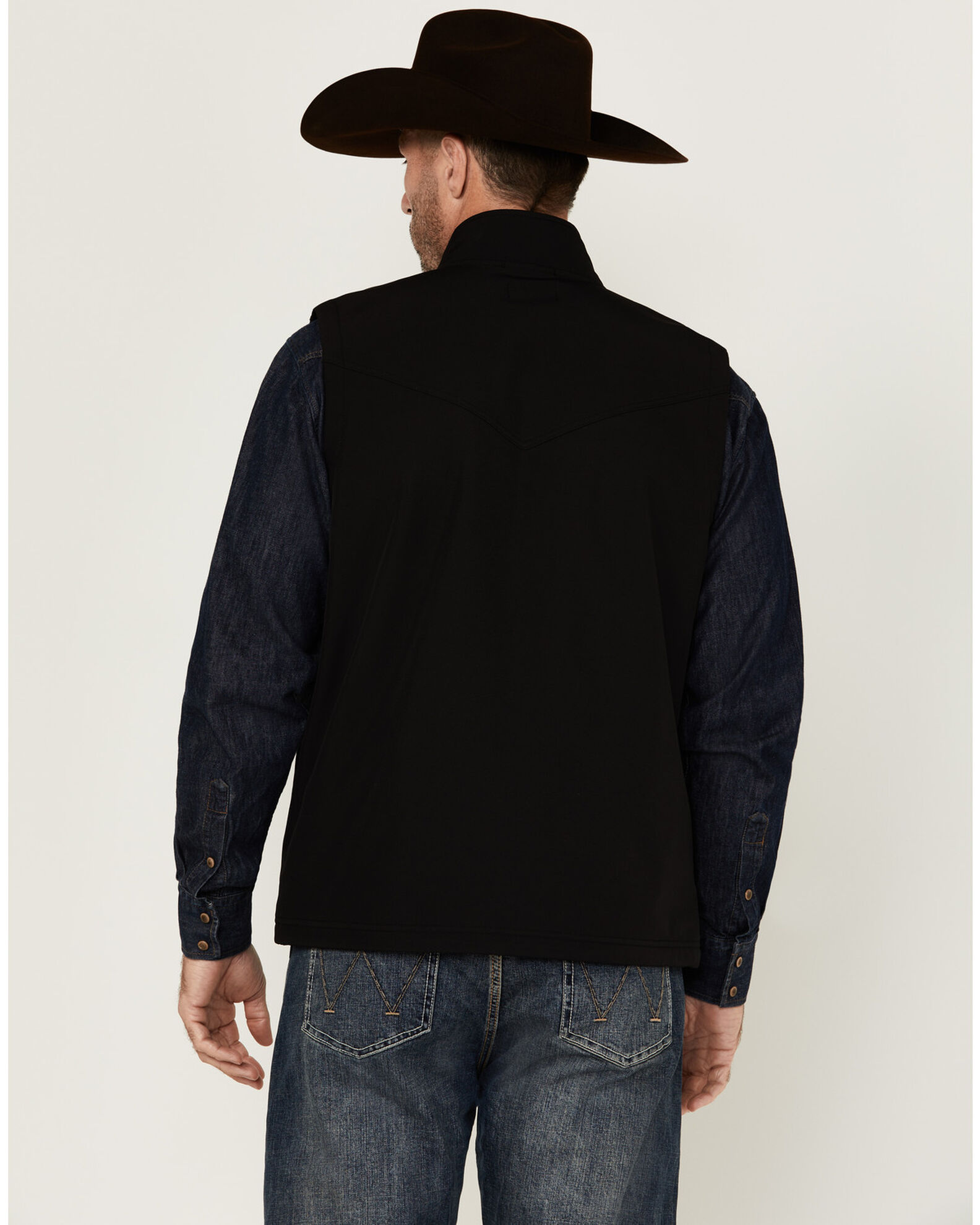 Image #4 - RANK 45® Men's Hadwick Softshell Vest, Black, hi-res
