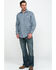 Rough Stock By Panhandle Men's Langunita Vintage Print Long Sleeve Western Shirt , Grey, hi-res