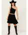 Image #1 - Wild Moss Women's Ruffle Mini Skirt, Black, hi-res