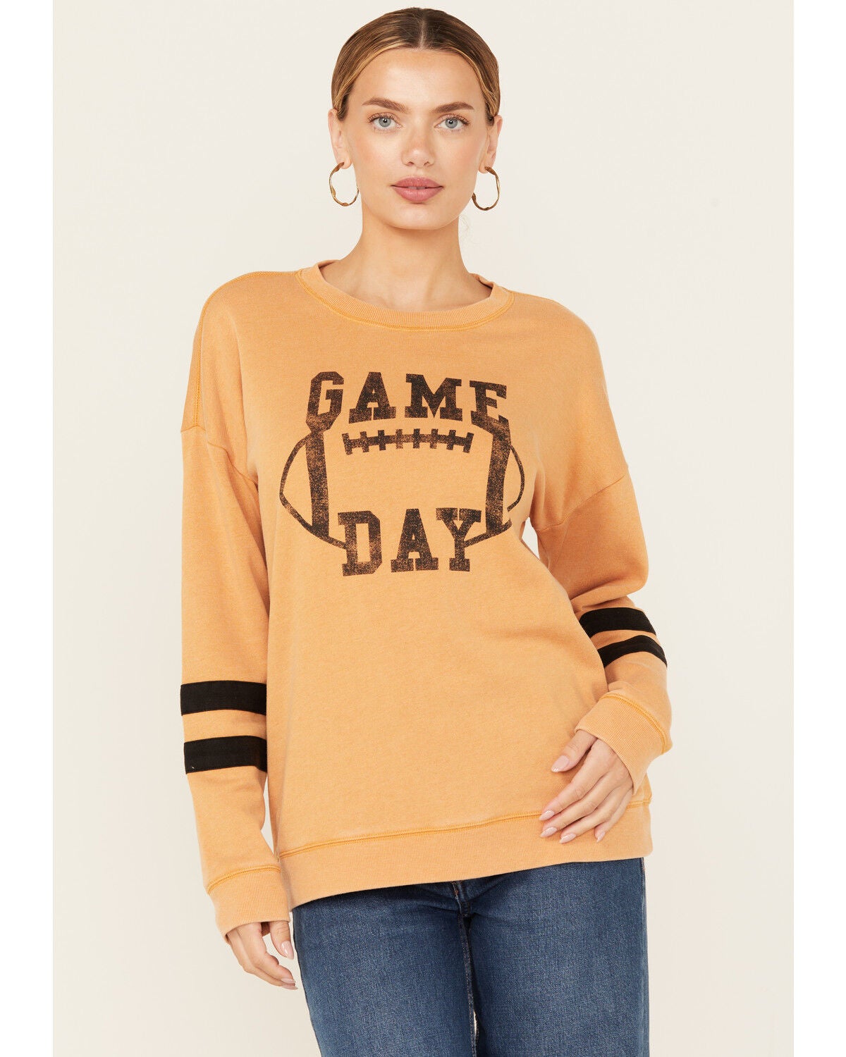 Blended Women's Game Day Sweatshirt, Mustard, hi-res