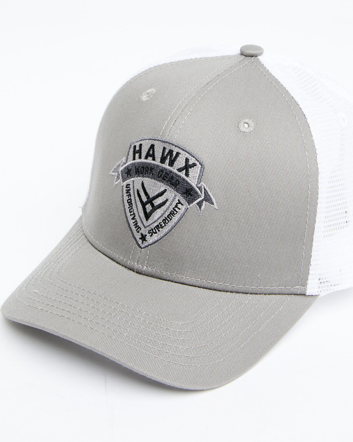 Image #1 - Hawx Men's Ribbon Logo Shield Patch Ball Cap, Grey, hi-res