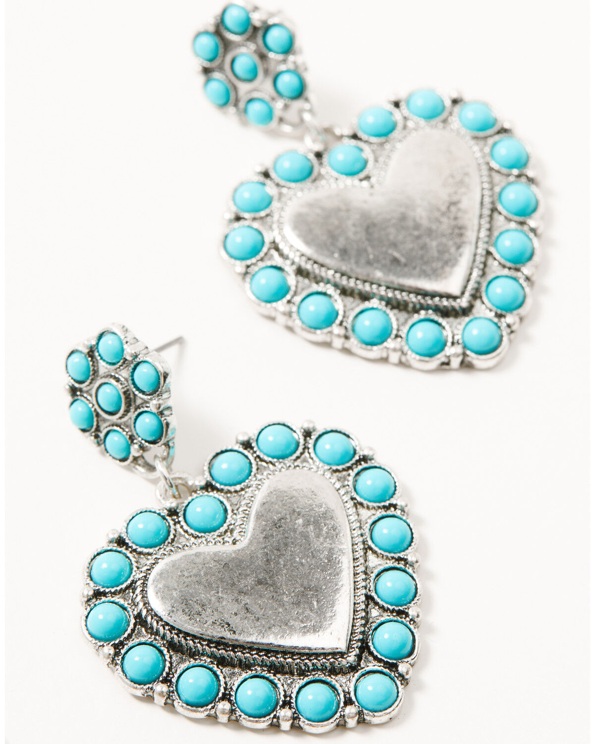 Image #3 - Shyanne Women's Heart Statement Earrings, Silver, hi-res