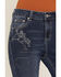 Image #4 - Grace in LA Women's Dark Wash Yeehaw Pocket Flare Stretch Denim Jeans, Dark Wash, hi-res