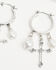 Image #2 - Shyanne Women's Hoop Earrings Set - 3 Piece, Silver, hi-res