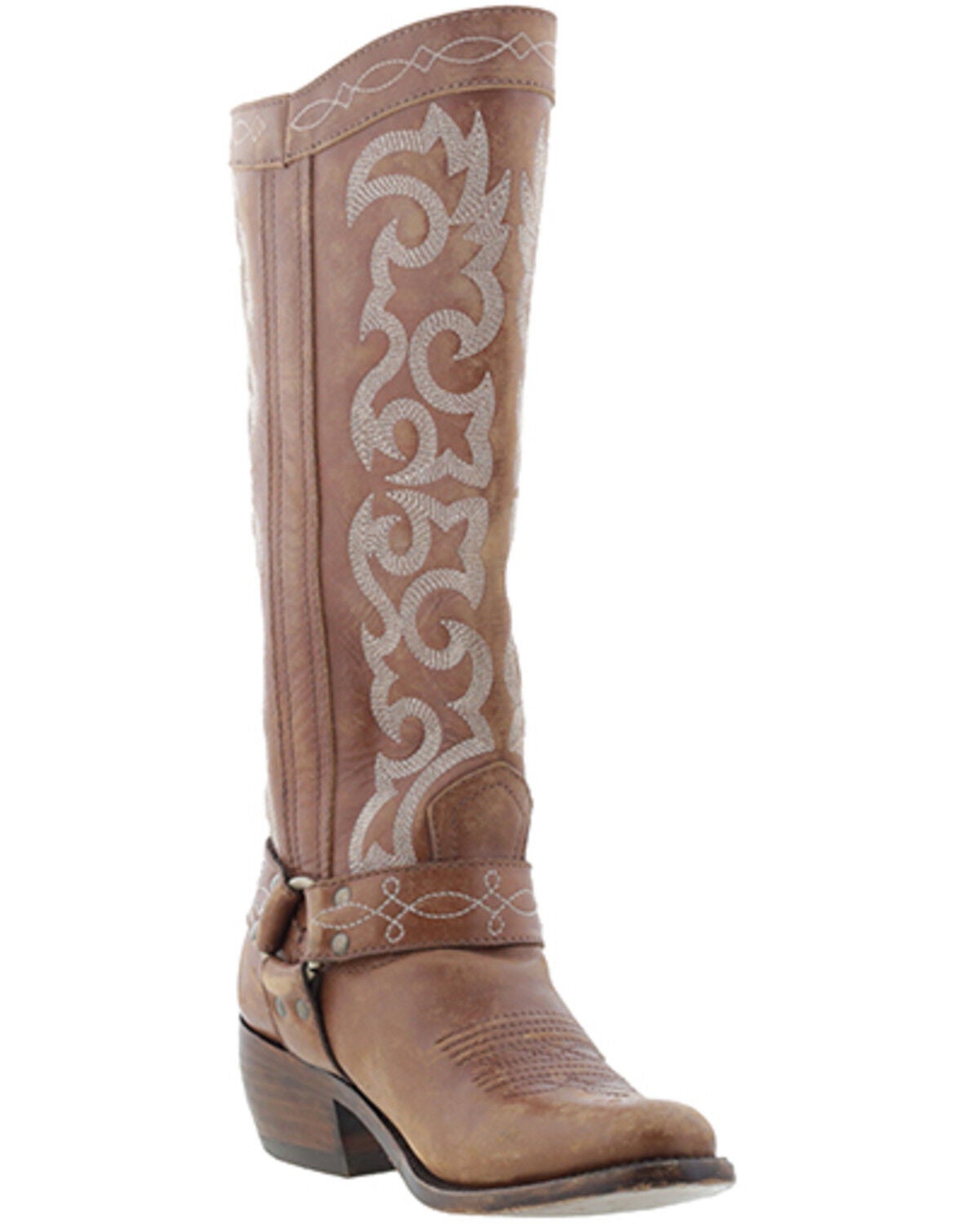 Liberty Black Women's Taylor Greta Harness Boots - Round Toe, Tan, hi-res