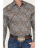 Image #3 - Stetson Men's Floral Paisley Print Long Sleeve Snap Western Shirt, Brown, hi-res