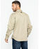 Image #2 - Hawx Men's Khaki Twill Snap Long Sleeve Western Work Shirt - Big , Beige/khaki, hi-res