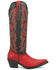 Image #2 - Dingo Women's Selene Tall Western Boots - Snip Toe, Red, hi-res