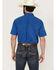 Image #4 - Ariat Men's 360 Medallion Print Short Sleeve Button-Down Performance Western Shirt, Royal Blue, hi-res