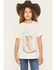 Image #1 - Originality Girls' Floral Boot Short Sleeve Graphic T-Shirt, Off White, hi-res