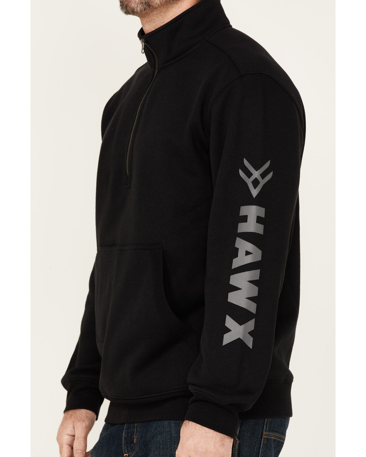 Image #3 - Hawx Men's Black Primo 1/4 Zip Work Fleece Pullover, Black, hi-res