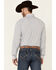 Image #4 - Stetson Men's Small Check Plaid Print Long Sleeve Button Down Western Shirt, Blue, hi-res