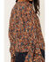 Idyllwind Women's Rouge Paisley Print Lace-Up Top, Dark Blue, hi-res