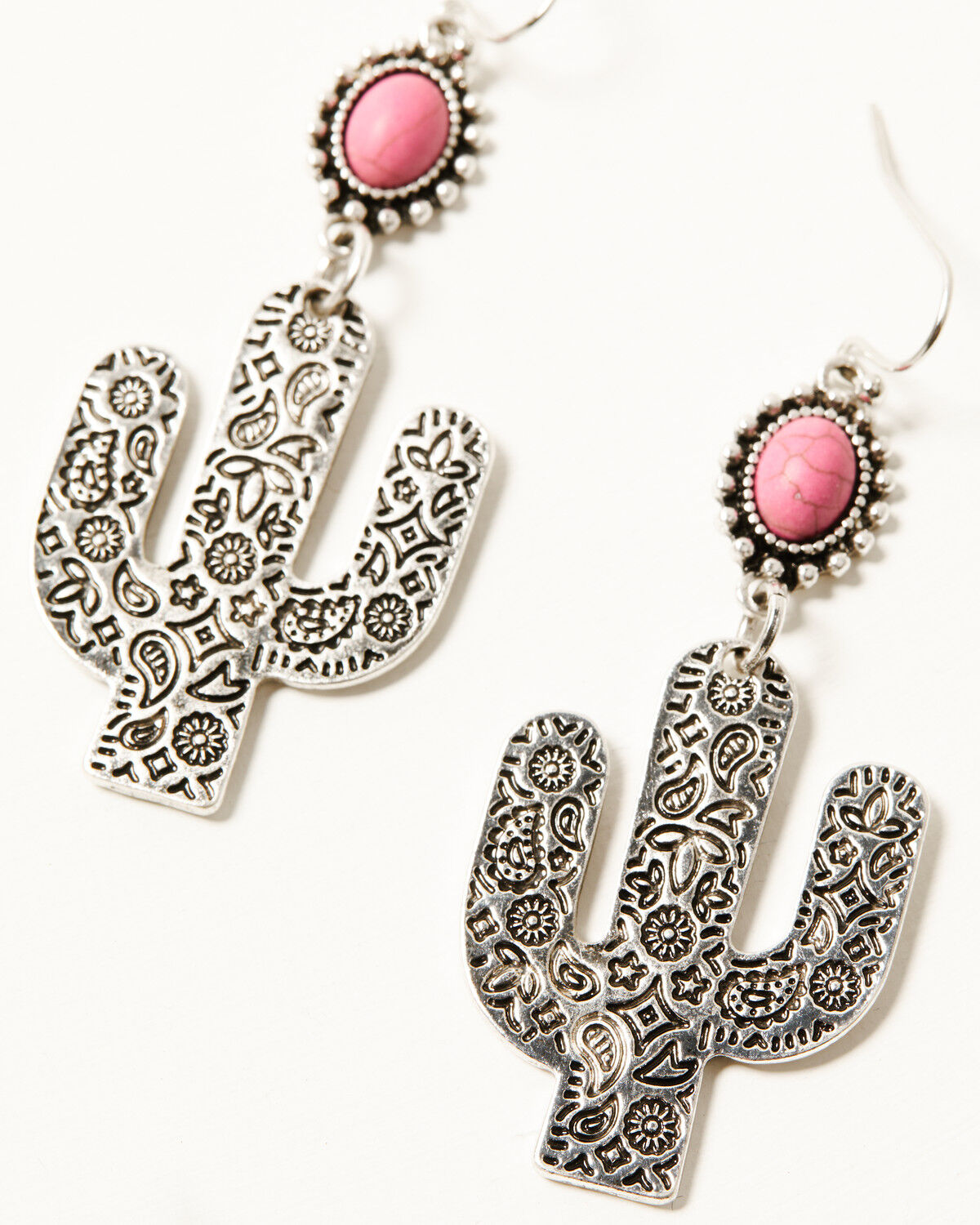 Image #2 - Shyanne Women's Teardrop Cactus Earring Set - 3 Piece, Pink, hi-res