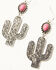 Image #2 - Shyanne Women's Teardrop Cactus Earring Set - 3 Piece, Pink, hi-res