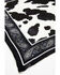 Idyllwind Women's Black Spotted Cow Silk Bandana, Black, hi-res
