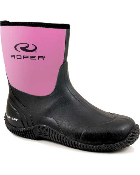 Image #1 - Roper Women's Neoprene Barn Boots, Pink, hi-res