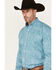 Image #2 - Stetson Men's Paisley Print Long Sleeve Button-Down Western Shirt, Blue, hi-res