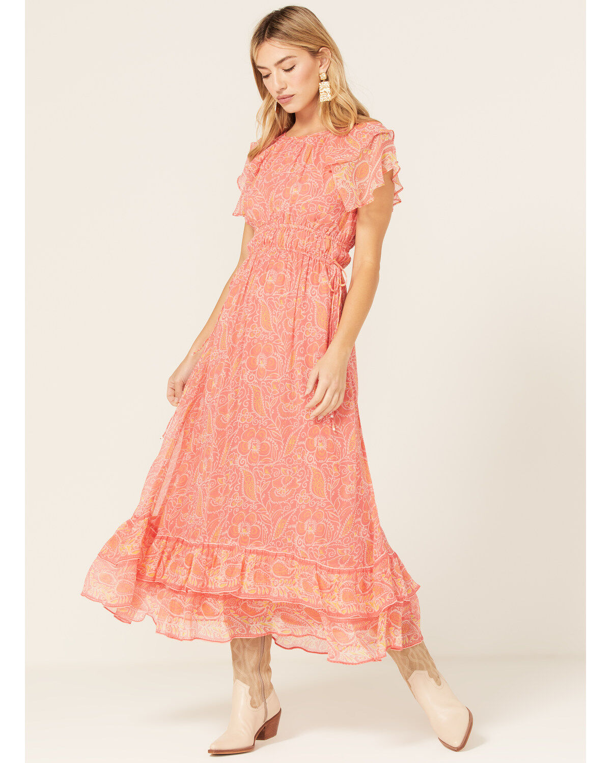 Image #2 - Cleobella Women's Floral Blossom Print Hannah Midi Dress, Pink, hi-res