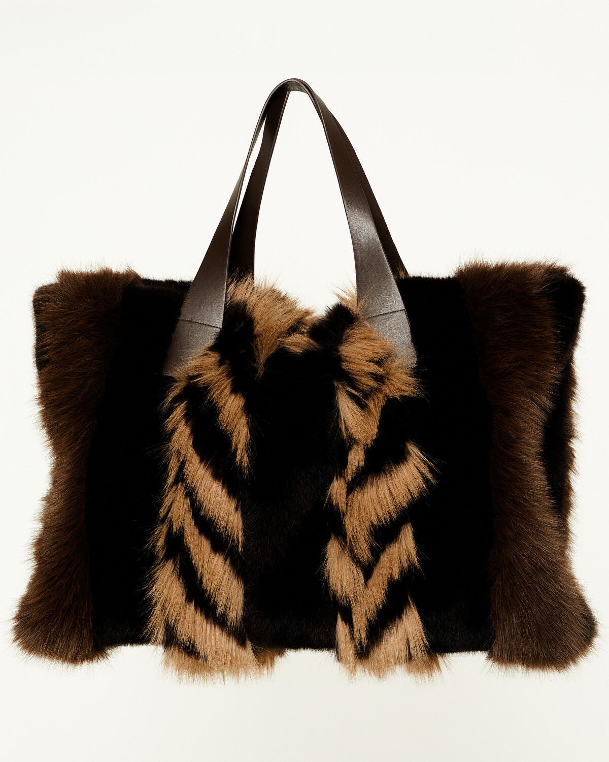 Azalea Wang Women's Confidante Faux Fur Bag, Brown, hi-res