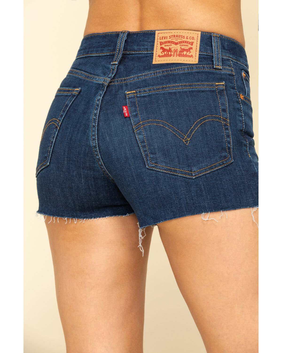 levi shorts womens high waisted