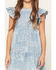 Image #3 - Wrangler Girls' Bandana Print Denim Dress, Blue, hi-res