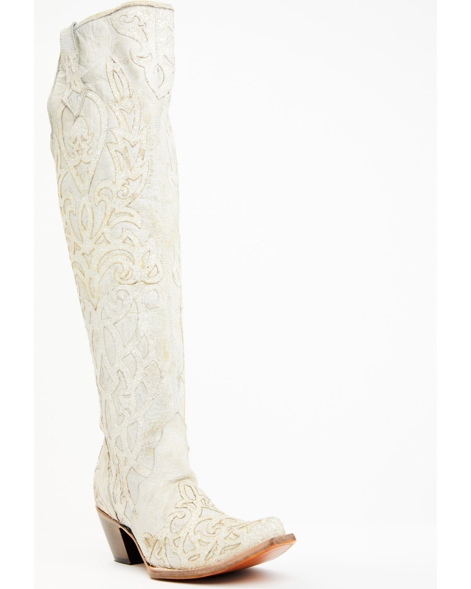 Cowgirl boots with white lace shop