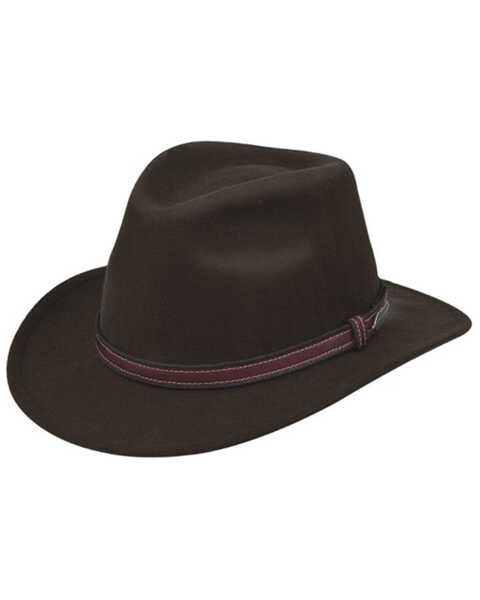 Crushable Black Felt Concho Western Cowboy Hat - S
