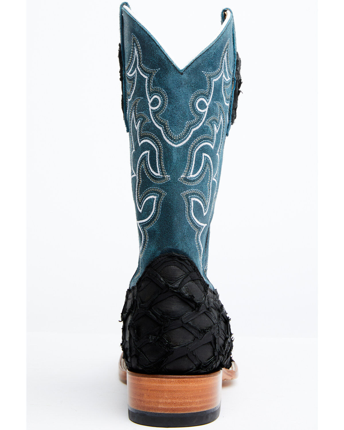 Image #5 - Cody James Men's Pirarucu Soul Western Exotic Boot - Broad Square Toe, Blue, hi-res