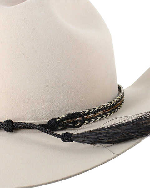 Colorado Horsehair Double Tassel Braided Hat Band, No Color, hi-res
