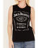 Jack Daniel's Women's Traditional Label Muscle Tank Top , Black, hi-res