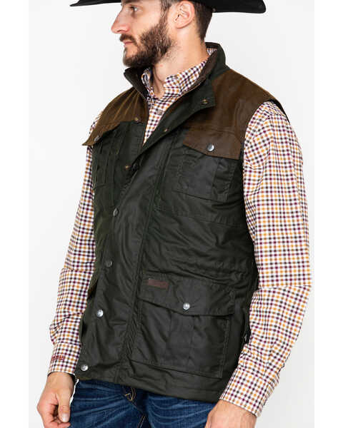 Image #5 - Outback Trading Co. Men's Brant Oil Dual Entry Vest , Olive, hi-res