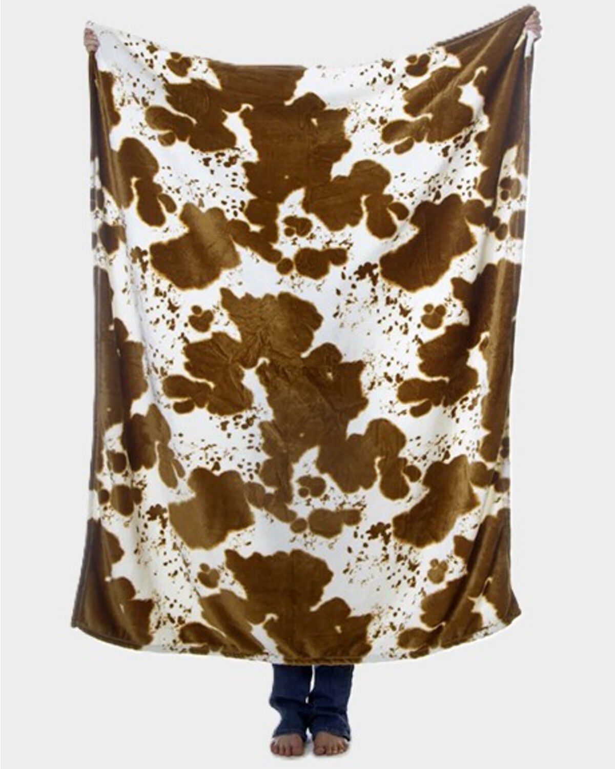 Image #2 - Carstens Home Hair on Hide Travel Blanket, Cow Print, hi-res