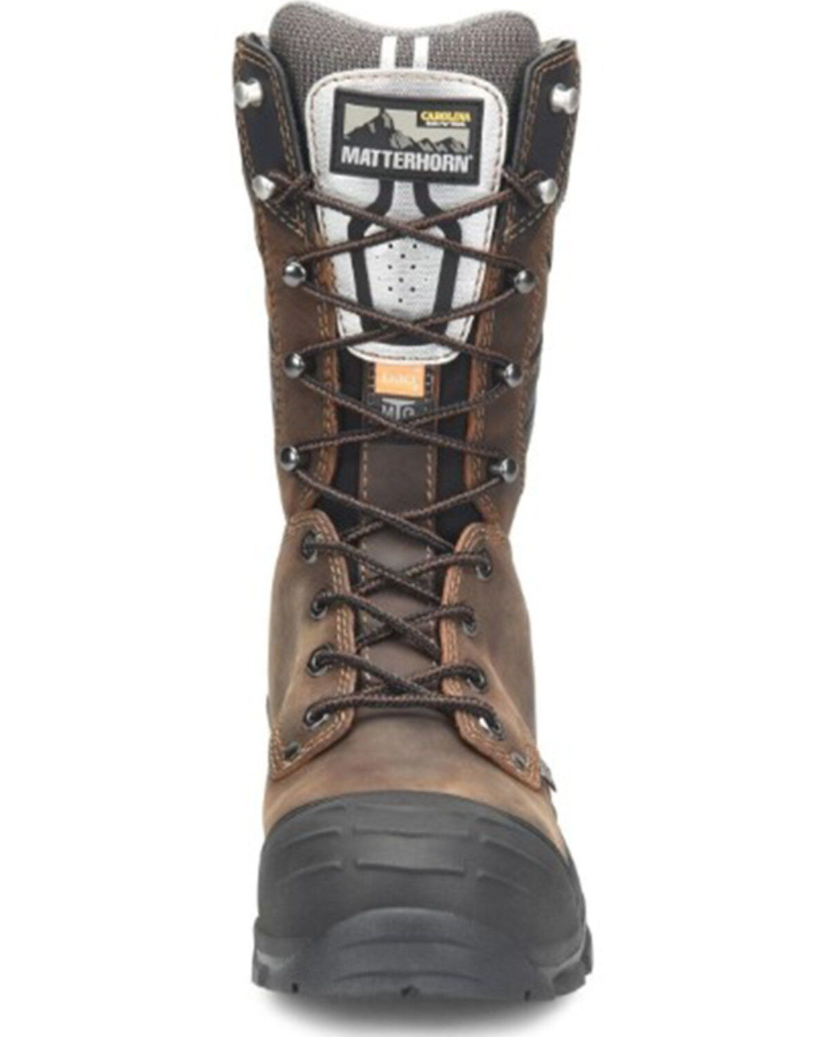 Image #3 - Matterhorn Men's 10" Mainstay Waterproof Work Boots - Aluminum Toe, Brown, hi-res