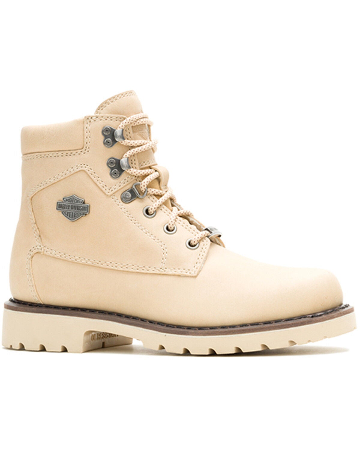 Image #1 - Harley Davidson Women's 5.5" Badlands Motorcycle Boots - Round Toe, Sand, hi-res