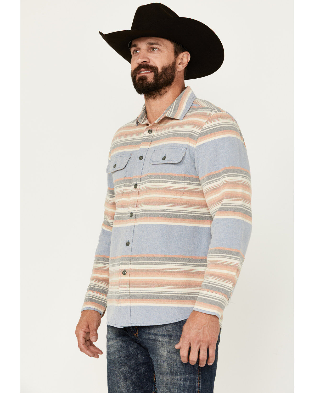 Image #2 - Pendleton Men's Beach Shack Plaid Print Long Sleeve Button-Down Western Shirt, , hi-res