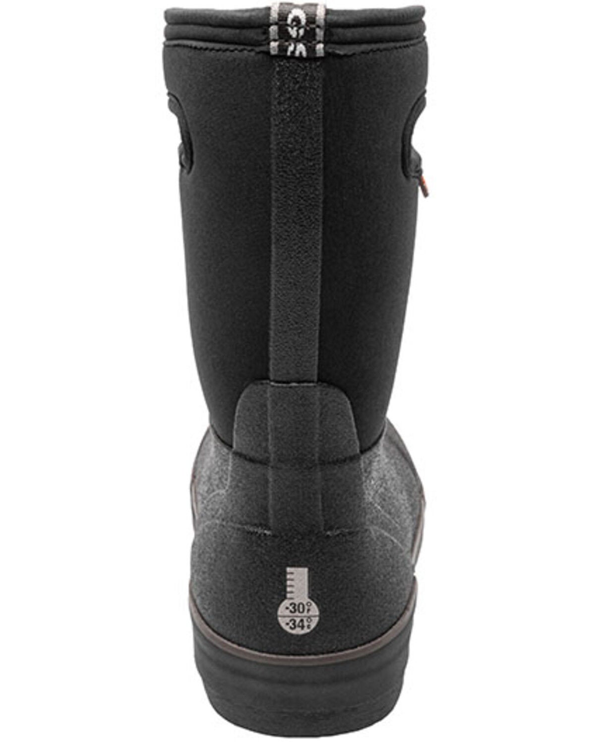 Image #5 - Bogs Boys' Classic II solid Waterproof Boots - Round Toe, Black, hi-res