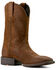Image #1 - Ariat Men's Sport Big Country Roughout Performance Western Boots - Broad Square Toe, Brown, hi-res